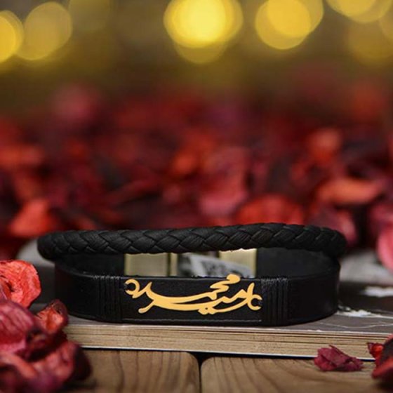 دستبند طلا چرم امیرمحمد