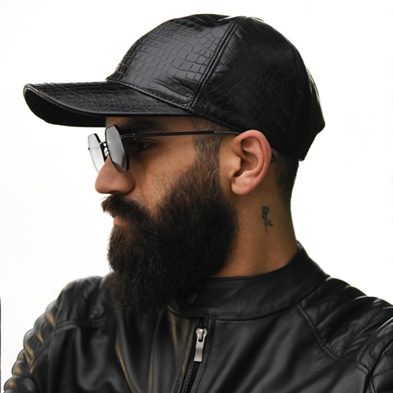 کلاه چرمی مشکی