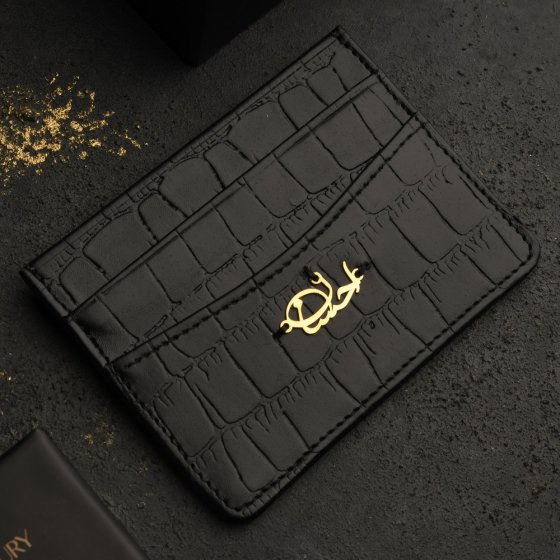 کیف کارت طلا چرم اسم احسان