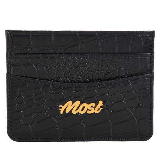 کیف کارت چرم با پلاک طلا اسم موسی