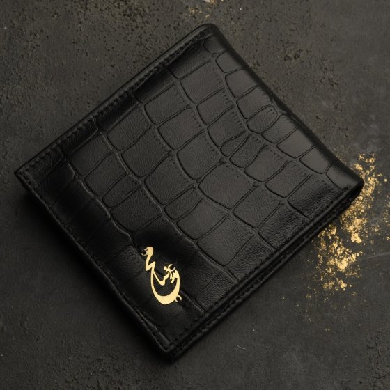 کیف جیبی طلا چرم اسم محمد رضا