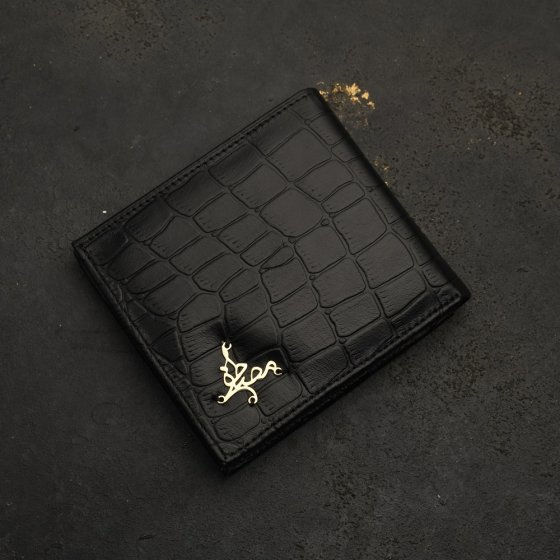 کیف جیبی طلا چرم اسم مصطفی