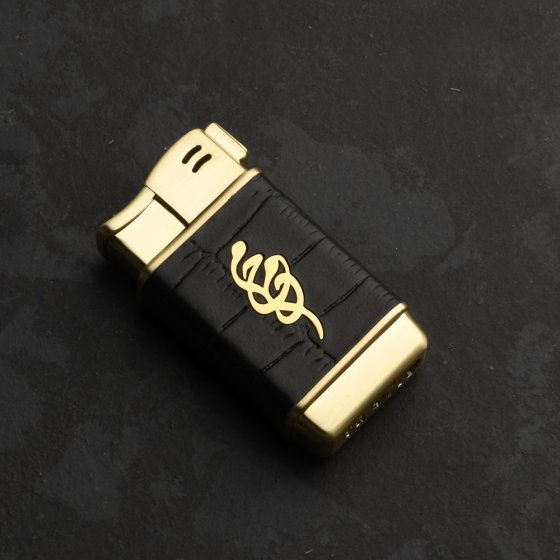 فندک طلا چرم اسم محمد