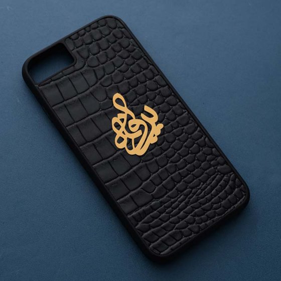 قاب موبایل چرم طبیعی با اسم پروانه