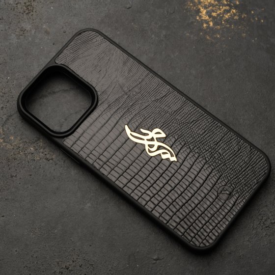 قاب موبایل طلا چرم اسم مریم