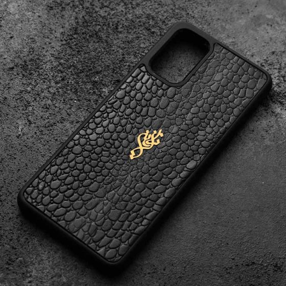 قاب موبایل چرم با اسم نازنین