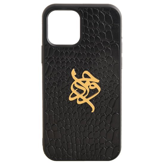 قاب موبایل طلا چرم اسم جواد