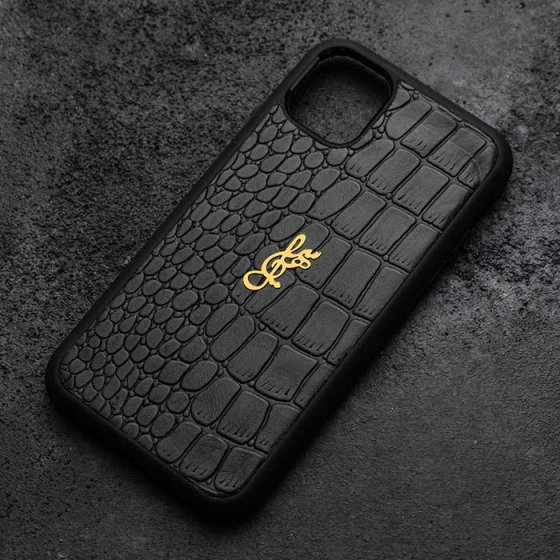 قاب موبایل مردانه چرم طبیعی با پلاک اسم سهیل