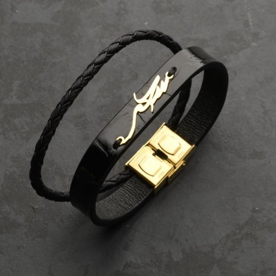 دستبند طلا چرم اسم سحر