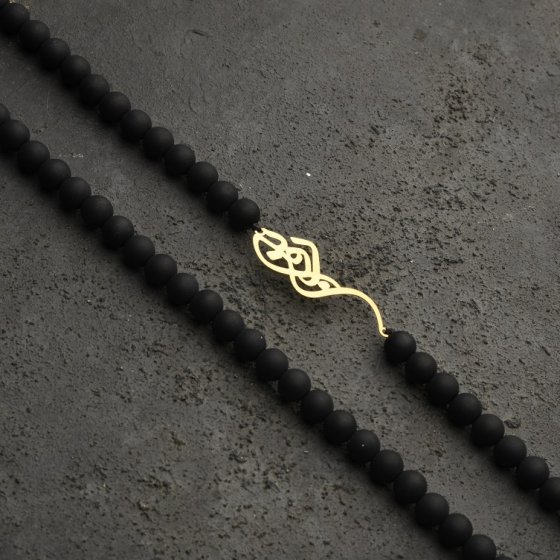 گردنبند با پلاک طلا اسم روزبه