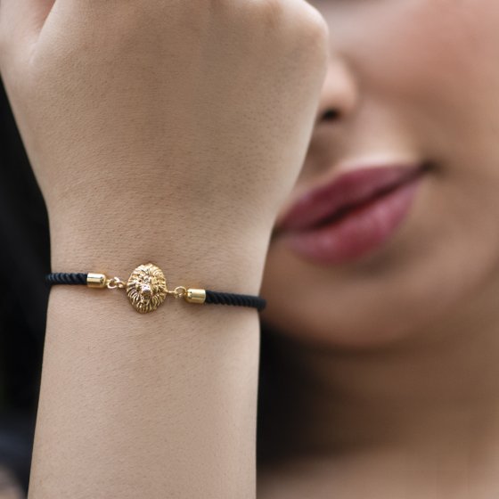 دستبند زنانه طلا طرح کله شیر