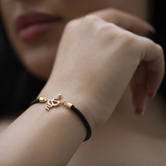 دستبند طلا زنانه طرح مار