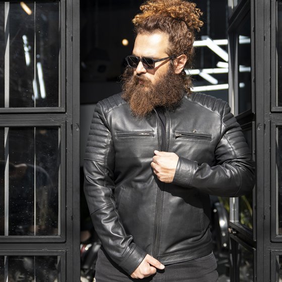 کاپشن چرم طبیعی مردانه