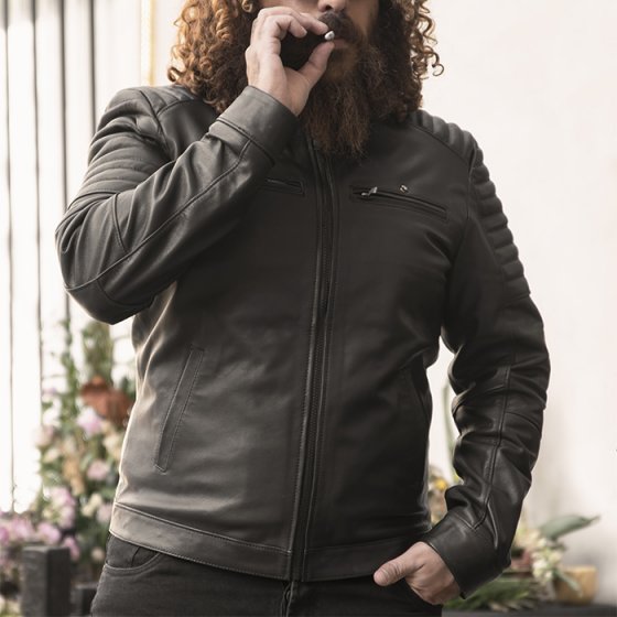 کاپشن چرم طبیعی مردانه