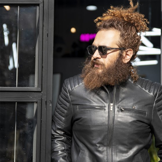 کاپشن چرم طبیعی مردانه