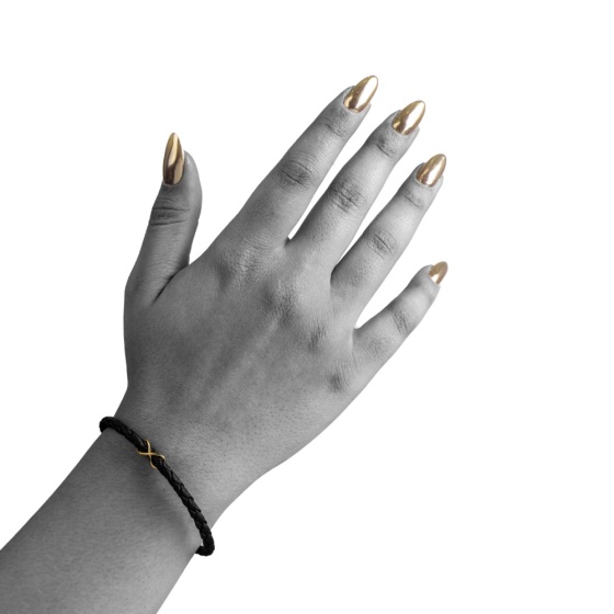 دستبند زنانه طلا چرم طرح بینهایت