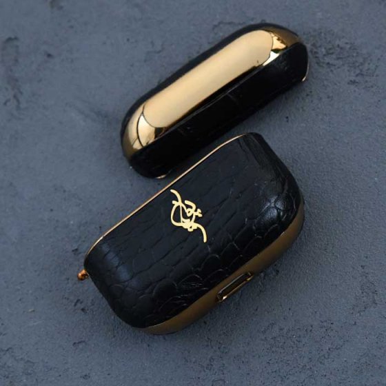 قاب ایرپاد طلا چرم اسم پویان