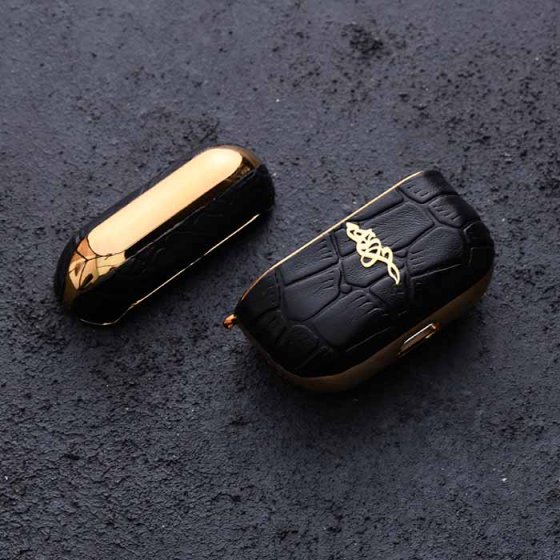 قاب چرم ایرپاد با پلاک اسم حمید