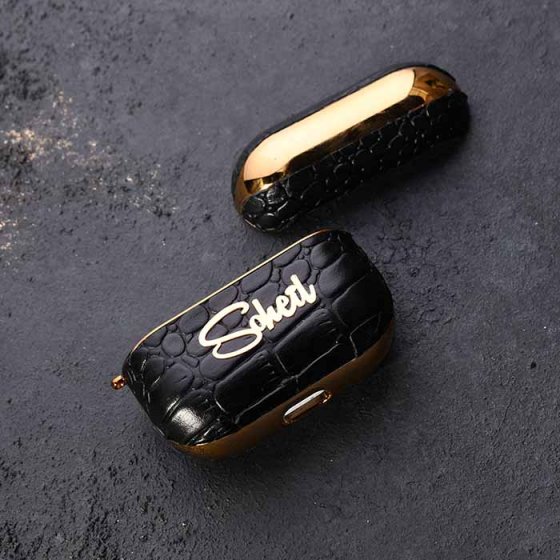 قاب چرم ایرپاد با پلاک اسم سهیل