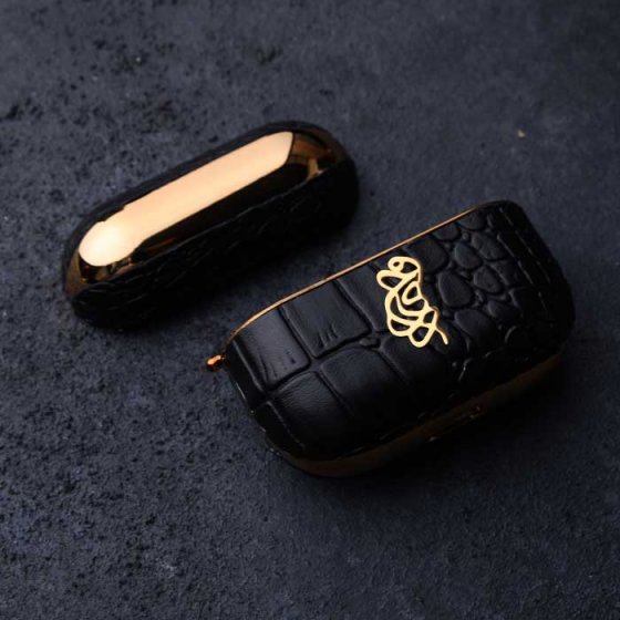 قاب چرم ایرپاد با پلاک اسم وحید