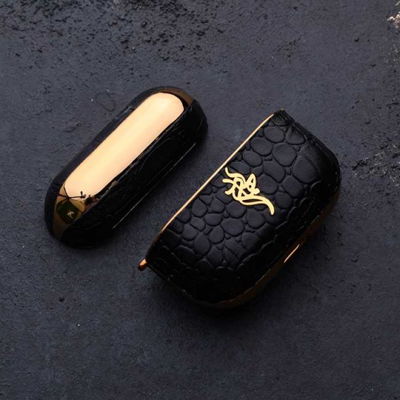 قاب چرم ایرپاد با پلاک اسم بهادر