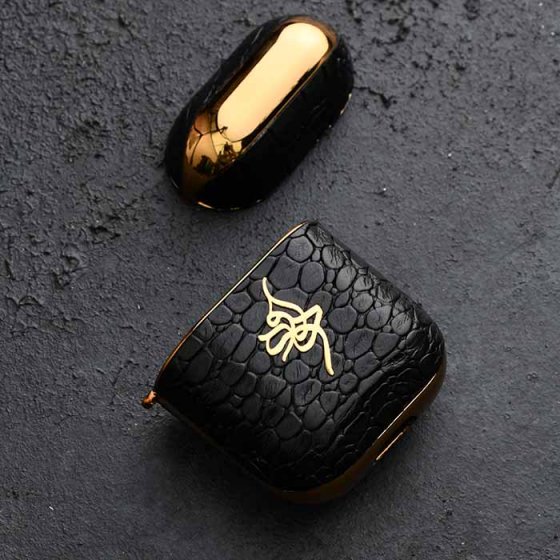 قاب ایرپاد طلا چرم اسم داوود