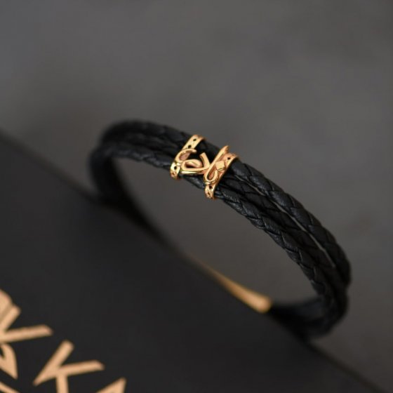 دستبند طلا چرم سه بعدی اسم نادر