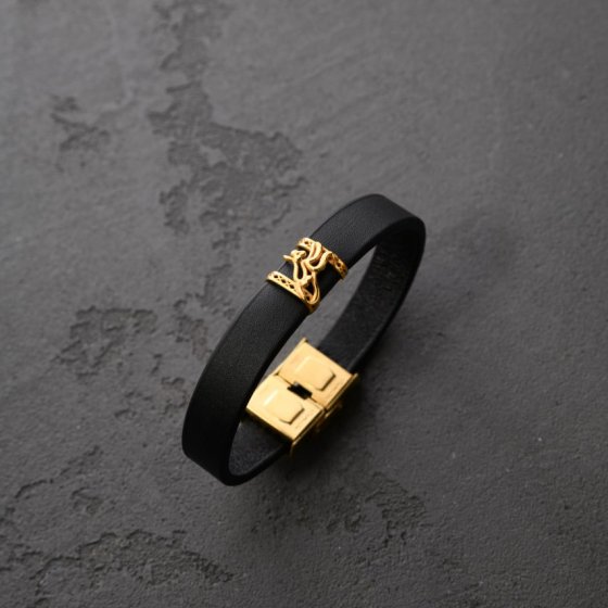 دستبند طلا چرم سه بعدی اسم عرشیا