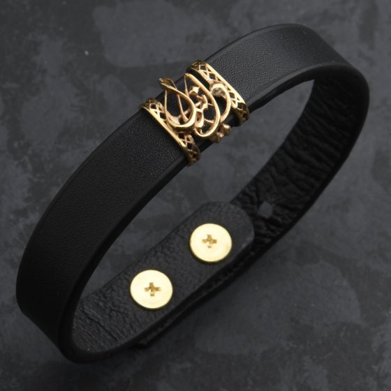 دستبند طلا چرم سه بعدی اسم دانیال