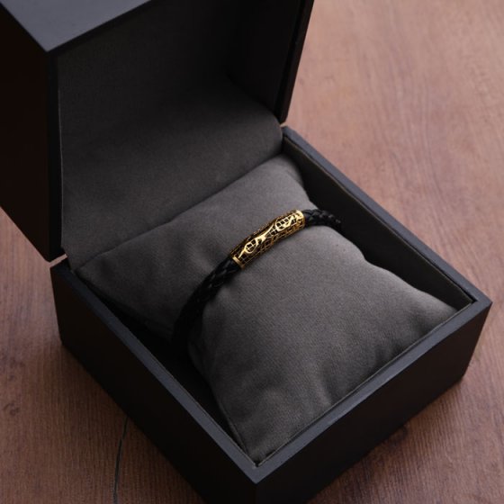 دستبند طلا طرح فیوژن شعر زنانه