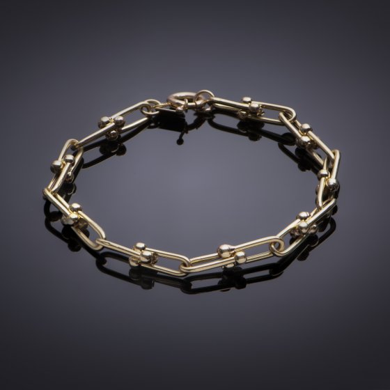 دستبند زنجیری طلا تیفانی مردانه