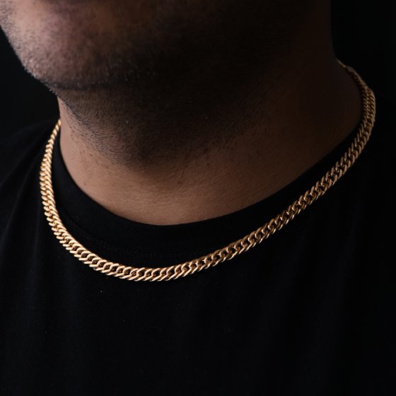 گردنبند زنجیری طلا مردانه طرح کارتیه C300