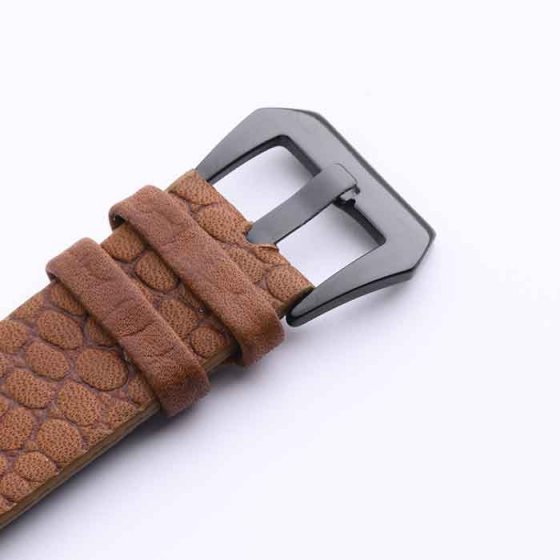 بند اپل واچ چرم کروکودیل عسلی