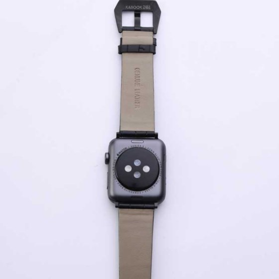 بند اپل واچ چرم کروکودیل مشکی