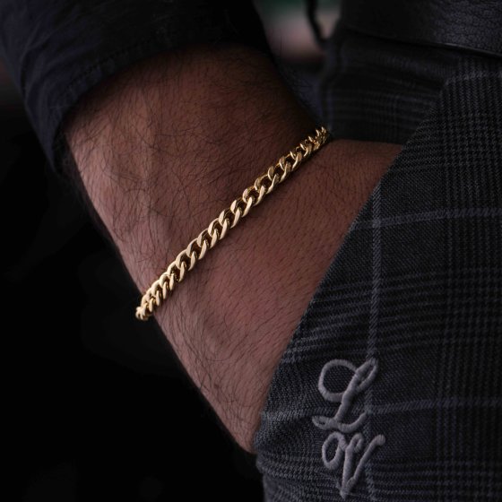 دستبند زنجیری طلا کارتیه مردانه
