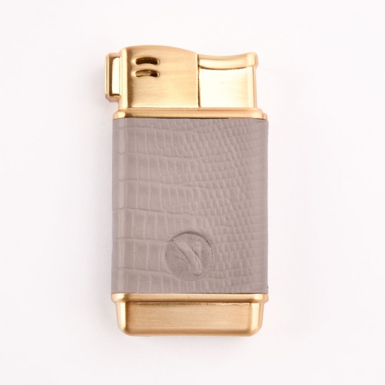 فندک گازی چرم خاکستری