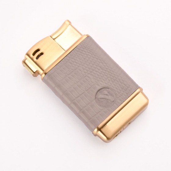 فندک گازی چرم خاکستری