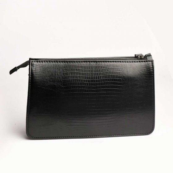 کیف دوشی زنانه چرم مشکی طرح میلانا