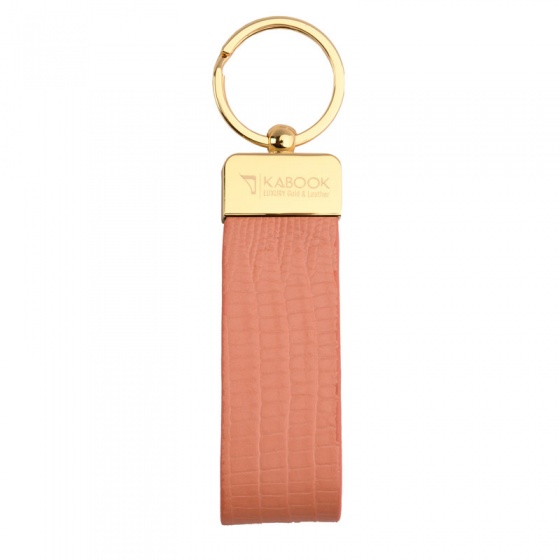 جاکلیدی چرم لیزارد صورتی