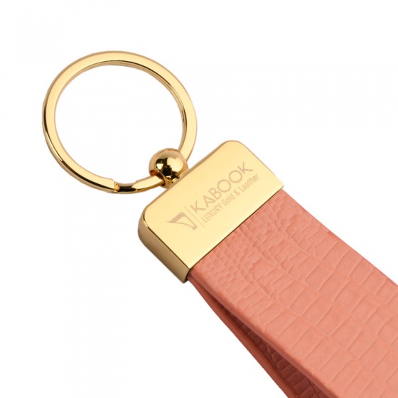 جاکلیدی چرم لیزارد صورتی