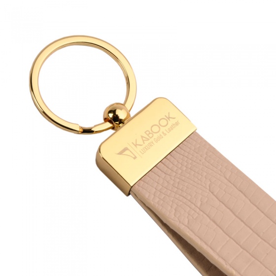 جاکلیدی چرم لیزارد کرم