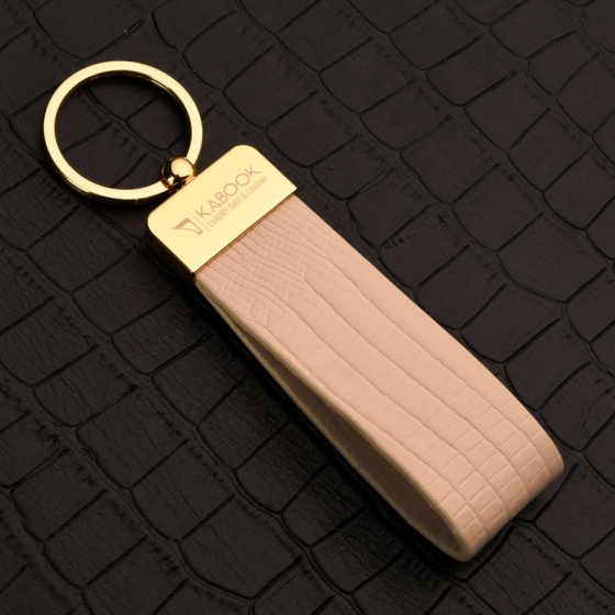 جاکلیدی چرم لیزارد کرم