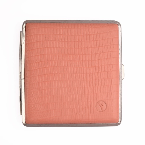 جعبه سیگار چرم لیزارد صورتی