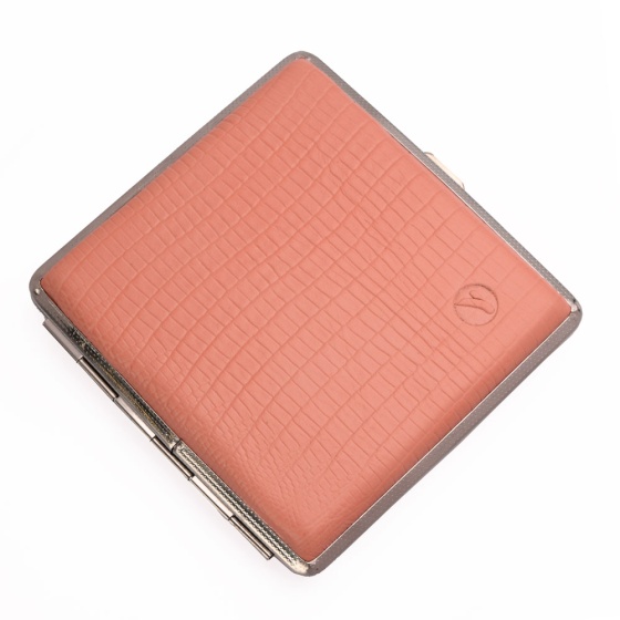 جعبه سیگار چرم لیزارد صورتی