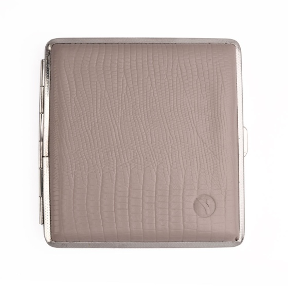 جعبه سیگار چرم لیزارد خاکستری