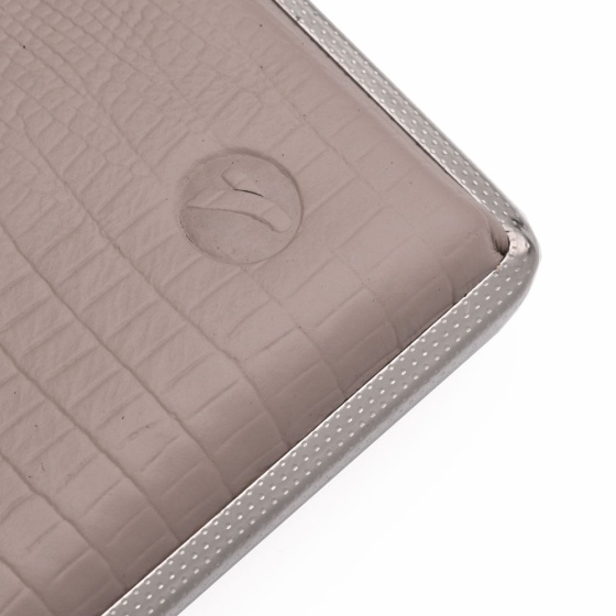 جعبه سیگار چرم لیزارد خاکستری