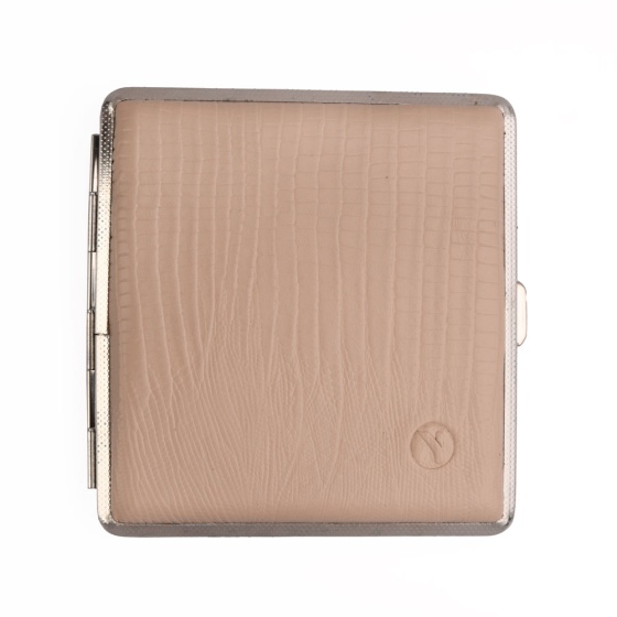 جعبه سیگار چرم لیزارد کرم