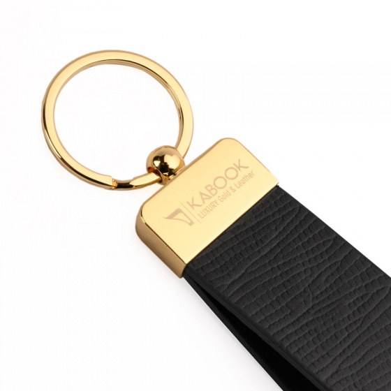 جاکلیدی چرم مشکی لیزارد