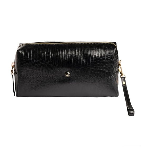 کیف آرایشی مشکی لیزارد