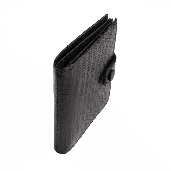 کیف کارت 4 لت چرم مشکی لیزارد